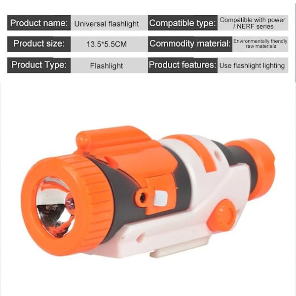 Legetøj pistol modificeret dele til Nerf N-strike Elite serie lyddæmper hale