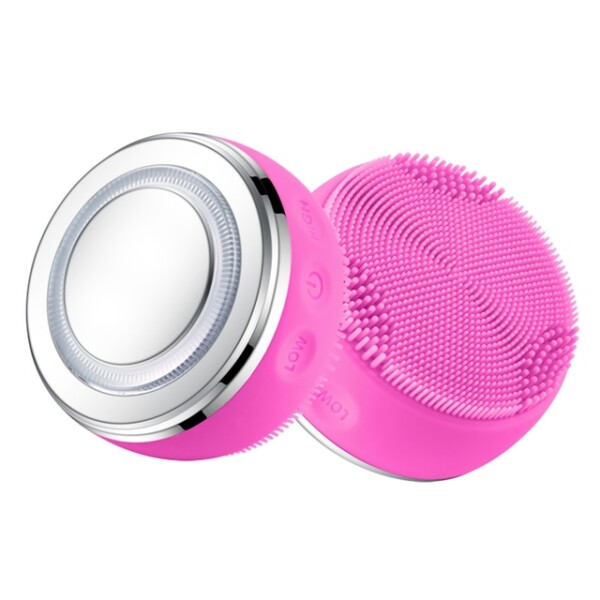 LED Ljus terapi EMS Hud Tightening Ansikte Hudvård Vattentät Silicon Elektrisk Sonic Cleanser Massör