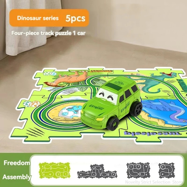 Puzzel Lelu setti rata auto tee-se-itse kokoa pala joustava rautatie rata