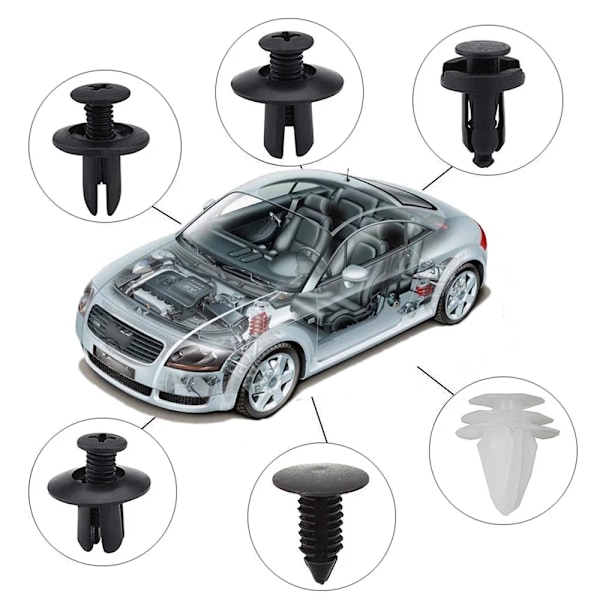 Hög kvalitet Auto Fästmedel Klämma Blandat Bil Kross Push Retainer Pin Nit Stötfångare Dörr Trim Panel Fästelement Kit