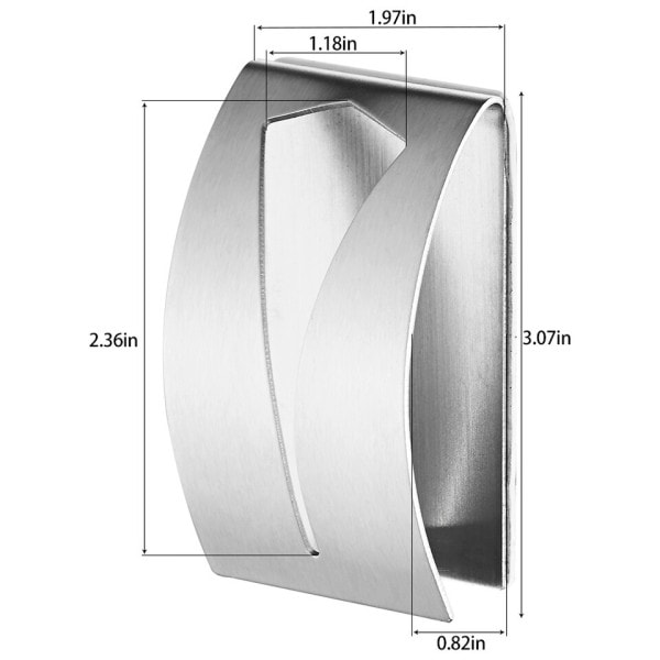 2stk rustfrit stål selv klæbende hardware clips bøjle badeværelse håndklæde kroge holder