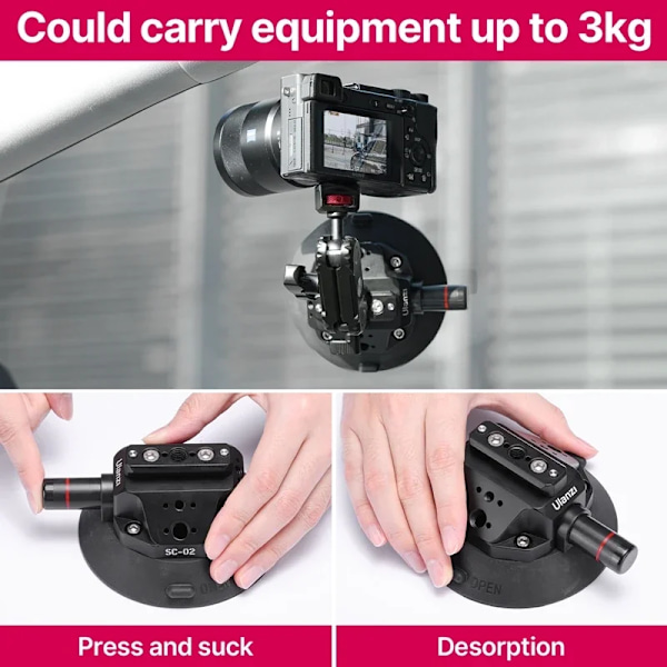 4,5 tuuman auto imukuppi kiinnitys pidike puhelimelle toiminta kamera GoPro Hero Insta360 DJI Magic varsi joustava kierto lasi imut