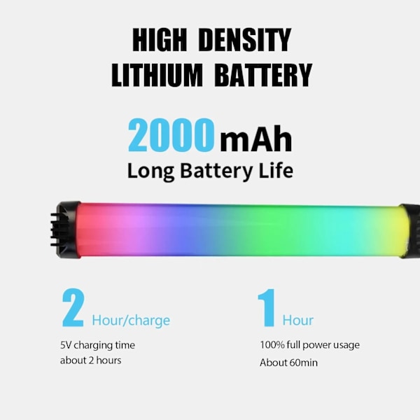 Kannettava RGB magneettinen valokuvaus valaistus kädessä pidettävä LED täyte valo tikku lamppu