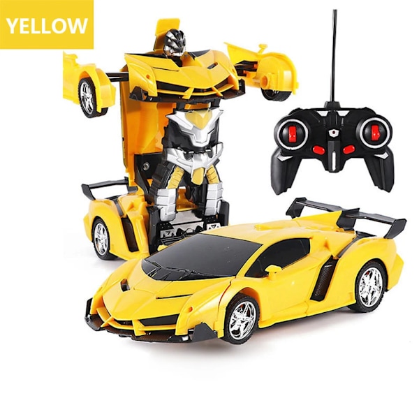 Fjernbetjening Kontrol RC Bil Transformation Robots Sport Køretøj Model Fjernbetjening 2 I 1 Deformation Bil