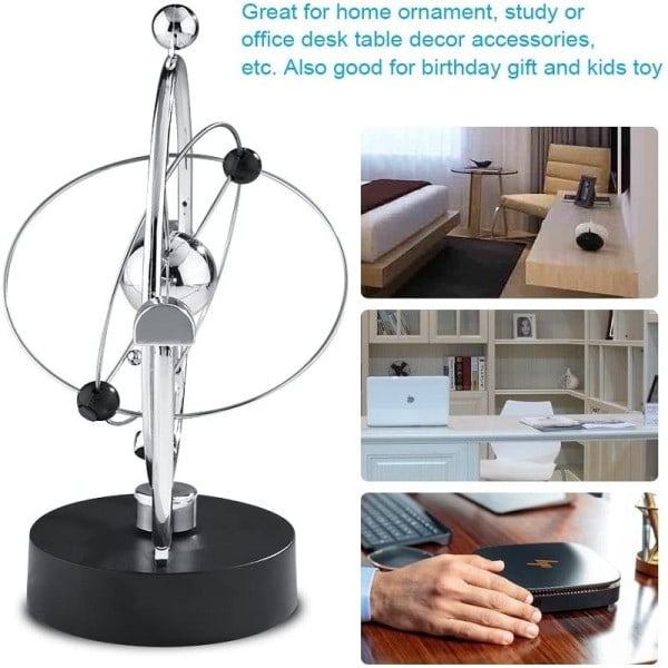 Rotasjon Perpetual Motion Swing Celestial  Body Movement Orbital  Revolving Elektrisk Wiggler  Kinetic Home Decor