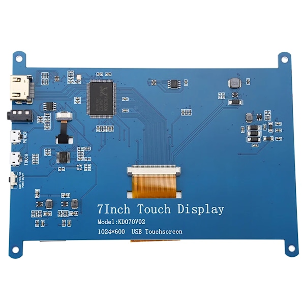 7 tum IPS TFT LCD Display Touch Skärm Monitor 1024*600 RGB Pixel USB HDMI-kompatibel