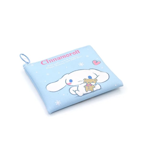 Kawaii sarjakuva laukku Cinnamoroll Melody Pachacco Pom Pom Purin Kuromi nahka kortti pidike söpö kolikko kukkaro