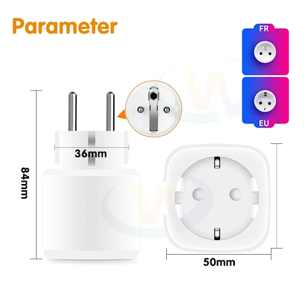 433 Mhz Langaton Kaukosäädin Ohjaus kytkin  110V 220V 16A EU FR Smart Socket Plug