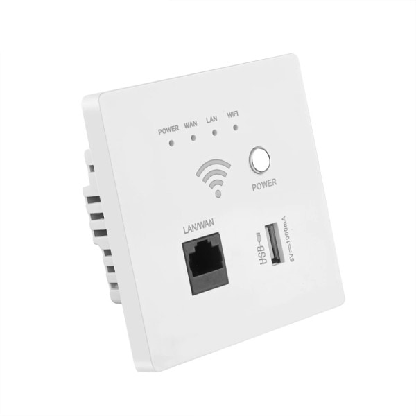 300Mbps 220V ström AP Relä Smart Trådlös WIFI repeater förlängare Vägg Inbäddad 2,4Ghz Router Panel