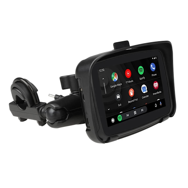 Bärbar Motorcykel Trådlös Android Auto Monitor