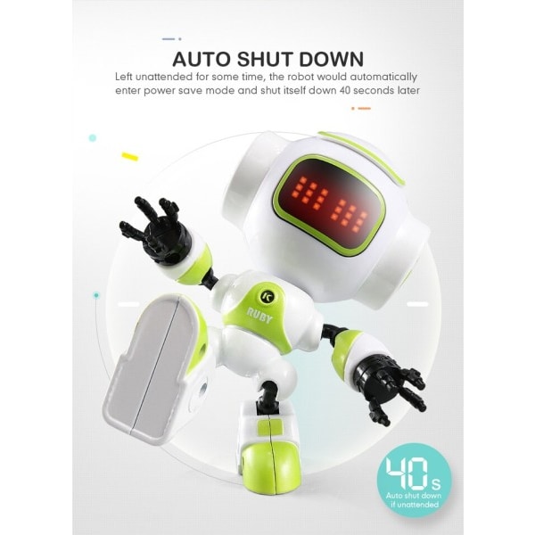 Mini Smart Robot Model Børn Voiced Intelligent LED Eyes DIY Vector Mechanic Combat