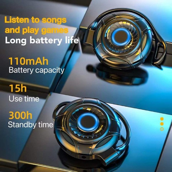 Langattomat kuulokkeet Fone Bluetooth 5.2 nappikuulokkeet kosketus ohjaus kuulokkeet mikrofonilla vedenpitävä urheilu nappikuulokkeet