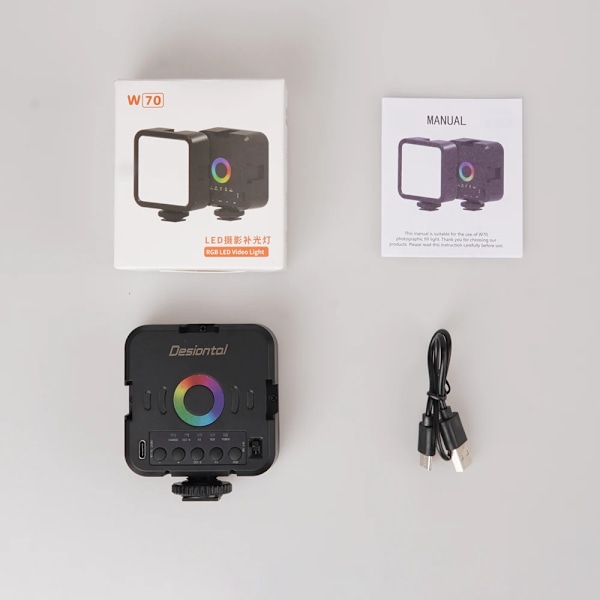 Korkea laatu premium Mini RGB Hot Boot Fill Light Live Fotography LED Kannettava Ilmakehä Kauneus Mobiili kamera tasku säädettävä