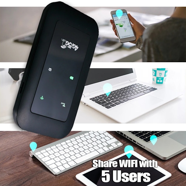 150 Mbps Mobil Hotspot 4G LTE Router Pocket WiFi Router Trådløst Modem med SIM Card Slot