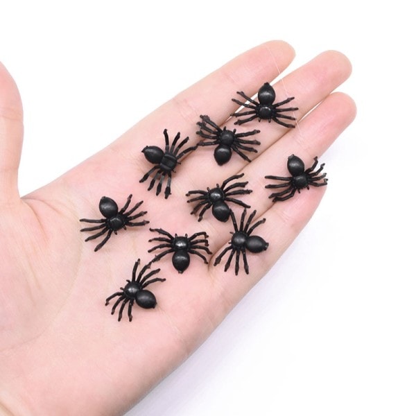 50kpl Kauhu Musta Hämähäkki Haunted House Spider Web Baari Juhla Sisustus tarvikkeet Simulaatio Tricky lelu