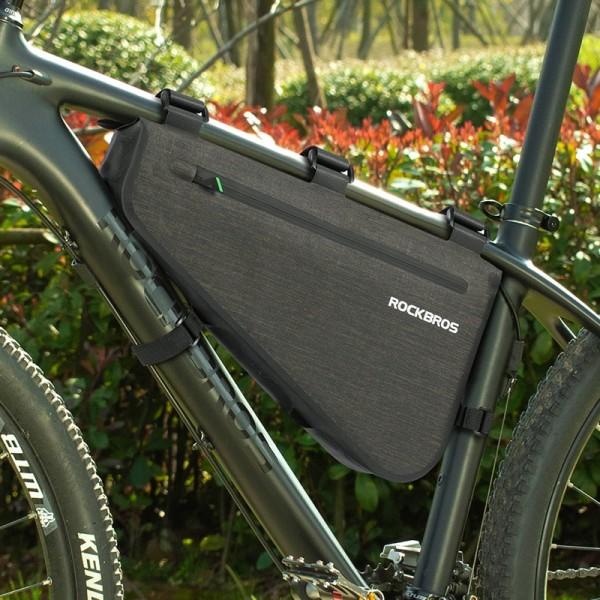 Pyörä polkupyörä laukku sadetiivis suuri kapasiteetti MTB tie runko laukku kolmio pussi vedenpitävä tiivistys laukku