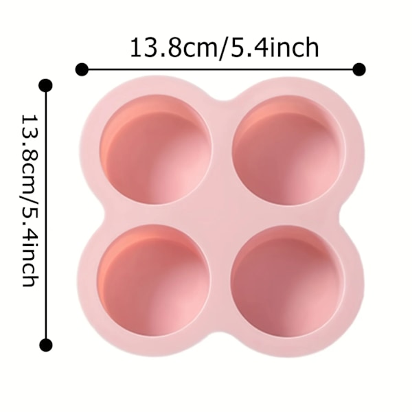 Air Fryer Ägg Mögel Rund Form Ägg Mögel 4 Cavity Non-Stick Silicon Air Fryer Ägg Panna Ägg Steamer