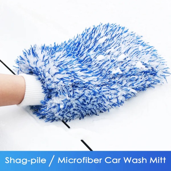 Plysch Biltvätt Mitt Mikrofiber Tjock Bil Cleaning Mitts Auto Tvätt Tillbehör Bil Rengöring Verktyg