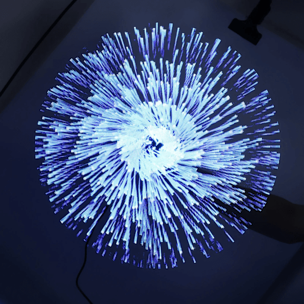 3D hologrammi tuuletin 224 LED valo helmet 800x480P korkea resoluutio 3D mainos soitin
