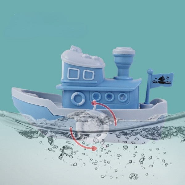 Bad Leker Søtt Tegneserie Skip Båt Clockwork Leke Vind Leke Barn Vann Leker Svømming Strand Spill