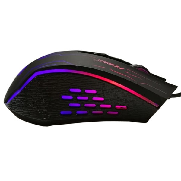 Tyst Wired Gaming Mus Gamer 6 Knappar 3200DPI USB LED Optisk Dator Mus Möss