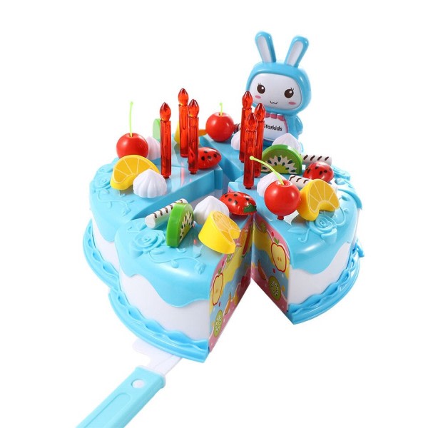 37 bitar gör-det-själv låtsas lek kök leksaker frukt födelsedag tårta skärning leksaker barn kök simulering lek