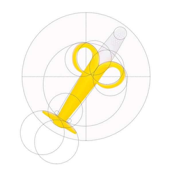 Baby Silicone Træning Tandbørste BPA Free Banan Shape Safe Toddle Biring Chew Legetøj
