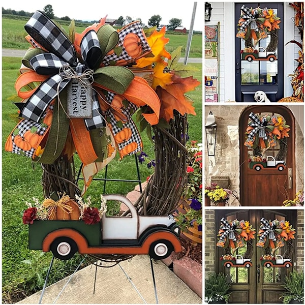 Vintage Kurpitsa Kuorma-auto Seppele Rustic-Simple Sisustus Luova Halloween Seppele Halloween Matalatalo koristeet