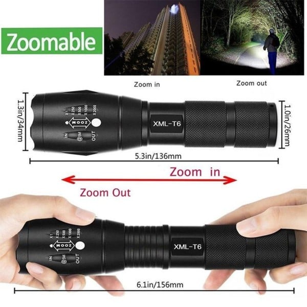 Kannettava tehokas LED lamppu XML-T6  taskulamppu Linterna taskulamppu