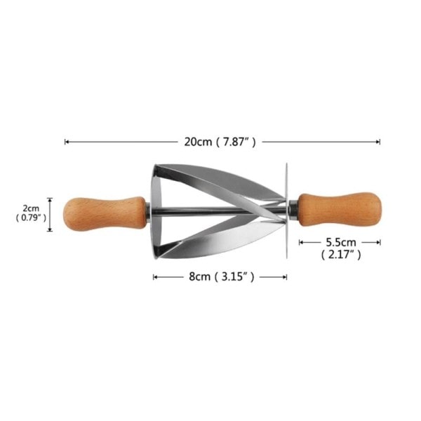 Rulle kniv For croissant brød kjøkken baking rustfritt stål rulling deig kutter
