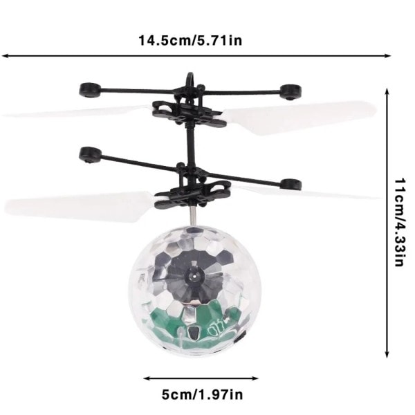Flyvende bold legetøj farverigt drone skinner LED drone flyvende bold helikopter lys bold induktion drone