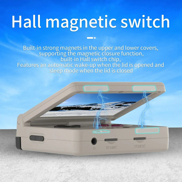 Flip Håndholdt Spill konsoll Linux System 64G 3,5'' IPS Skjerm HDMI-TV-Ut Støtte Streaming Med Hall Switch