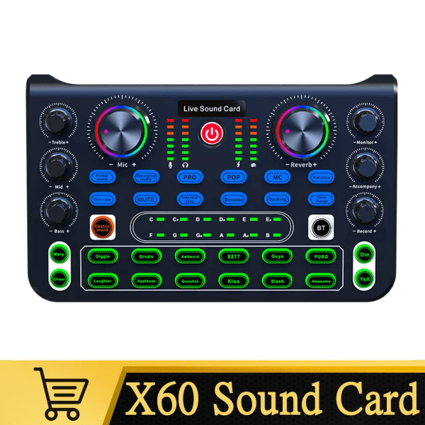HD X60 lyd kort engelsk versjon profesjonell lyd kort lyd mikser