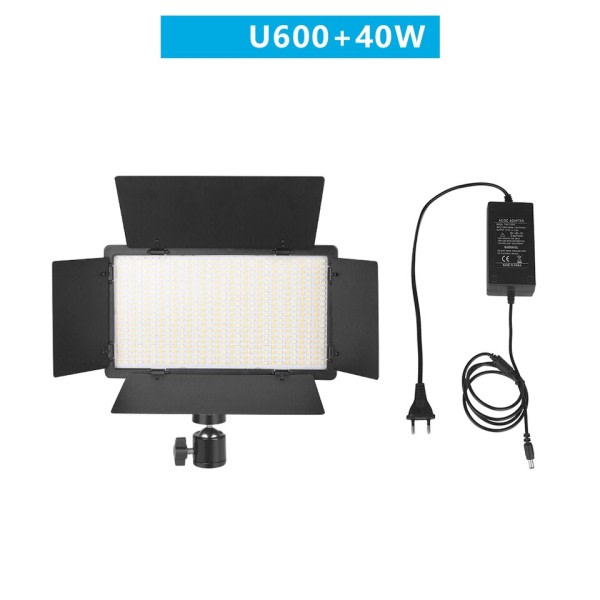 LED Video Lys Foto Studio Lampe Tofarget 2500K-8500k Dimbar med Stativ Stativ Fjernkontroll