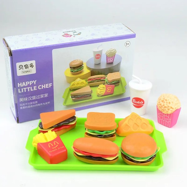 Avtakbar Snack Hamburger Plast Letsom Leke Leke Hus Mat sett