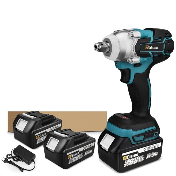 520N.M Borstlös Elektrisk Slagsnyckel 1/2 tum för Makita 18V Batteri Skruvmejsel Elverktyg
