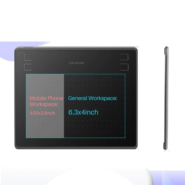 6x4 tuumaa graafinen piirustus tabletit puhelin tabletti maalaus työkalut paristottomalla kynällä Android Windows ja macOS