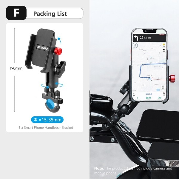 Moottoripyörän lisälaitteet pidin ohjaustanko peili kiinnike pyörä teline DJI OSMO insta360 toiminta kameralle