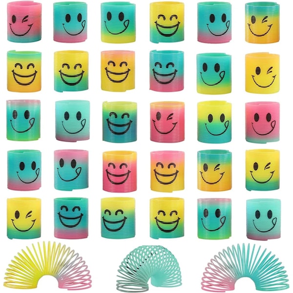 12 stykker vår regnbue magic fidget stress coil mini fjærer bulk finger leker