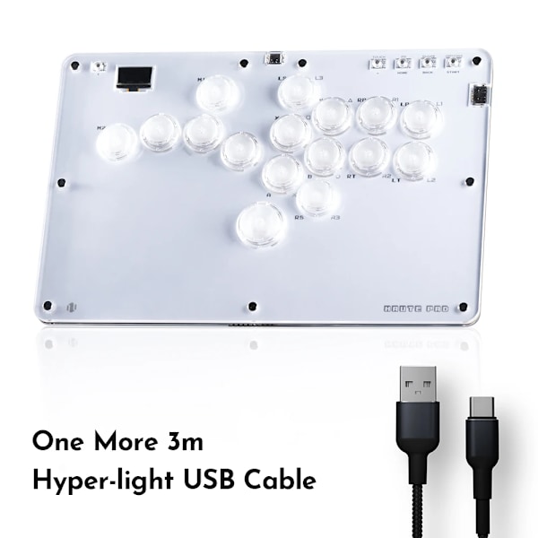 Arcade Hitbox Controller Knapp Fälg spaklös Arcade Stick Controller