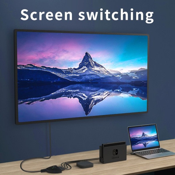 HDMI-yhteensopiva kytkin KVM jakaja  3 tulo 1 lähtö Mini 3 Portti Video Switcher Hub