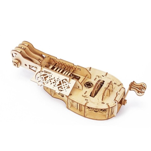 Hurdy Gurdy Mekanisk Modell Gör-det-själv Musikal Instrument 3D Trä Pussel Bygg satser