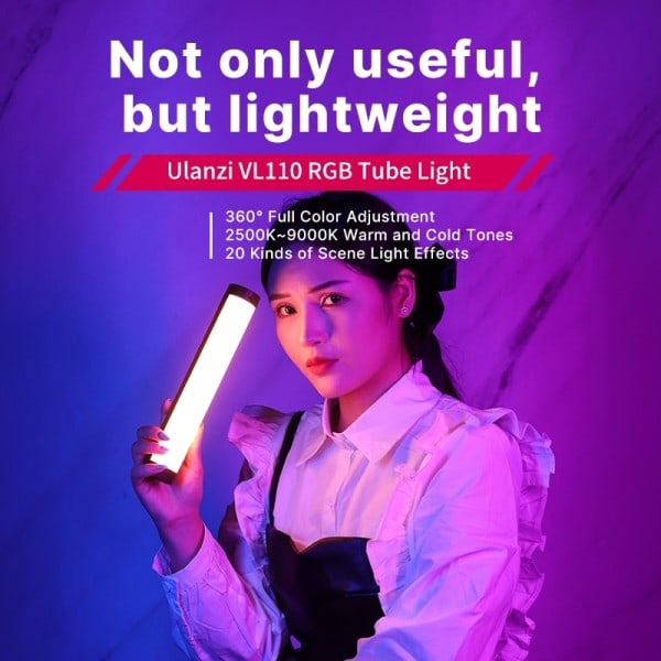 VL110 RGB Rör Video Wand Light CRI95 Photo LED Stick Video Portable Studio Camping Fill Light