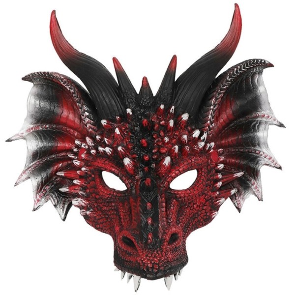 Halloween Drake Mask Rolig Dinosaurie Mask Carniva Mask Kvinnor Dräkt Mask Fest Mask