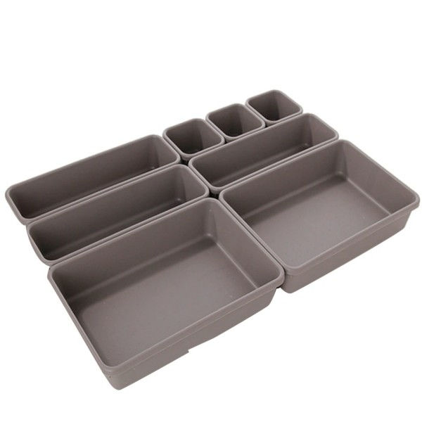 Justerbar skuffe arrangør æske bakker makeup kosmetik diverse deler holder køkken badeværelse skab boks