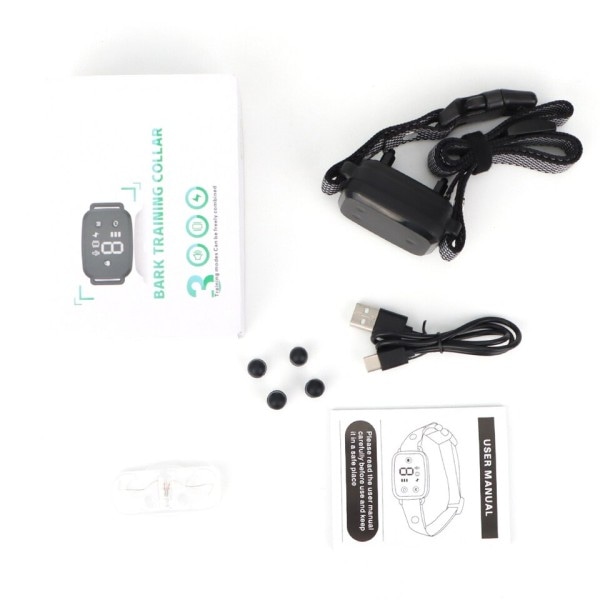 Smart Automatisk Anti Skall Hund halsband HD Digital Display IP67 Vattentät halsband