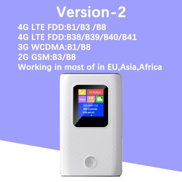 4G LTE Router 150Mbps Utomhus Hotspot 6000mah Mobil Router