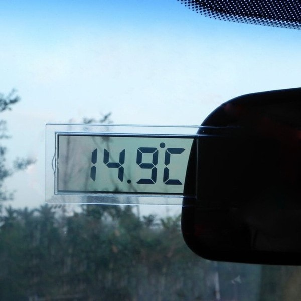 LCD Digital Termometer Auto Fönster Utomhus Energibesparande Mätare Smart Digital Display Temperatur