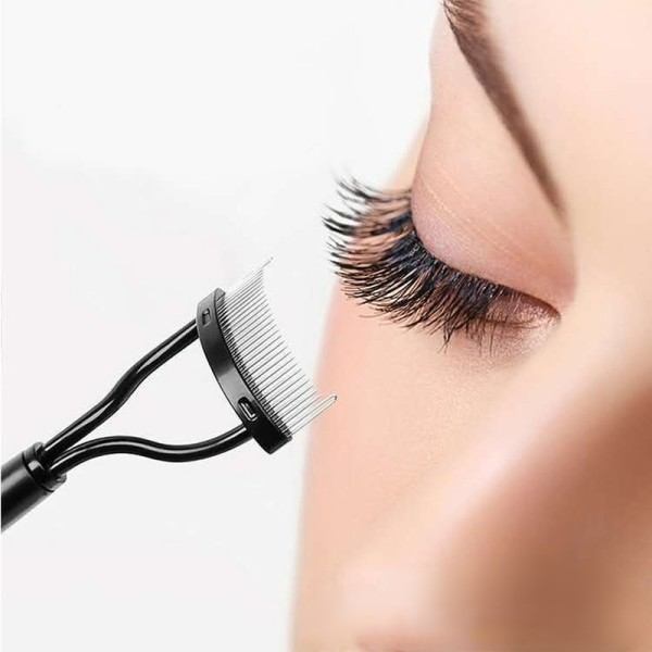 Ögonfrans böjare ögonfransar kam mascara separator metall borste fransar lyft vikbar ögon makeup tillbehör