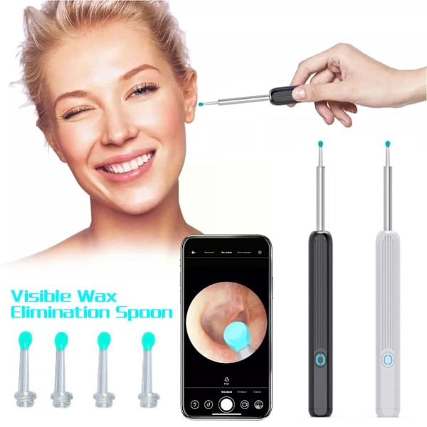 Trådlös Smart Visuell Ear Cleaner Otoskop Ear Vax Verktyg NE3 Sticks Earon Removing with Ear Camera Kit Endoscope Ear Cleaning
